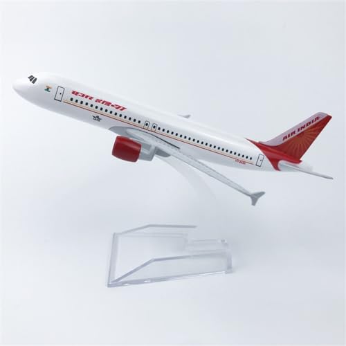 HUGGES 16 cm Modellflugzeugsimulation für Air India für Airbus 320, Nachbildung, Mikrolegierung, Heimdekoration, Schreibtisch von HUGGES