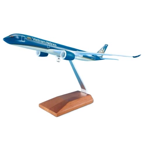 HUGGES 30 cm Simulationsflugzeugmodell für Airbus A350-900 für Vietnam Airlines, Zinklegierung, Harzmaterial, 1:200, Desktop-Display-Sammlung von HUGGES