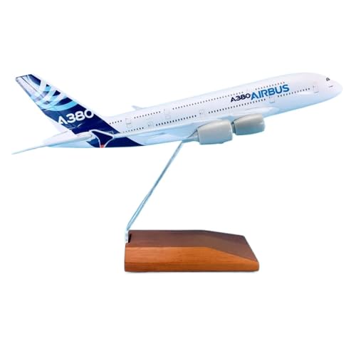 HUGGES Display-Flugzeugmodell, 30 cm, dekorative Zinklegierung, Maßstab 1:250, für Airbus A380-Prototyp, Flugzeugmodell-Sammlung, Souvenir von HUGGES