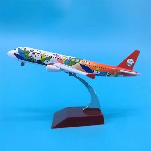 HUGGES Flugzeugmodell, Legierungssimulation, 16 cm, geeignet für Sichuan Airlines, geeignet für Airbus A320, Simulation, bemalte Miniatur-Schreibtischdekoration von HUGGES