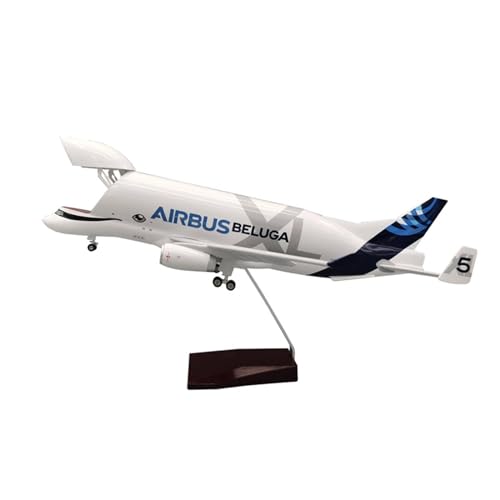 HUGGES Flugzeugmodellsimulation, Schreibtischdekoration, 45 cm, geeignet für Super-Beluga-Transportflugzeuge, geeignet für die Montage von Airbus A330 von HUGGES
