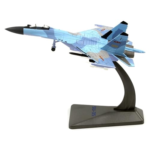 HUGGES Modellflugzeug für SU-35 Super Flanker Fighter, 16 cm, fertige Legierung, dekoratives Luftwaffenflugzeugmodell 1/144 von HUGGES