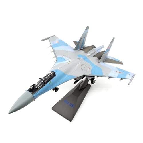 HUGGES Modellflugzeug für den Su 35 Super Flanker Fighter, 30 cm, fertige Legierung, dekoratives Air Force-Flugzeugmodell 1/72 von HUGGES