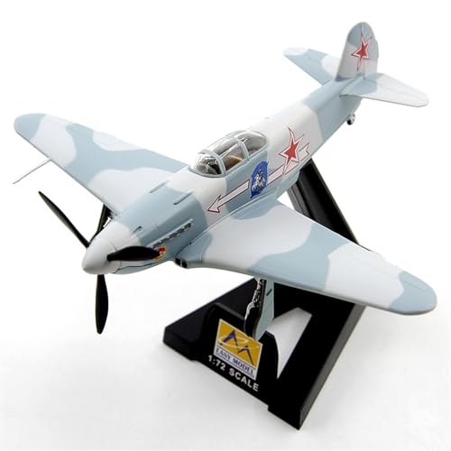 HUGGES Modellflugzeug für sowjetische Luftwaffe Jak-3-Kampfflugzeug, 26 cm, fertige Legierung, Schreibtischdekoration, Militärflugzeugmodell 1/72 von HUGGES