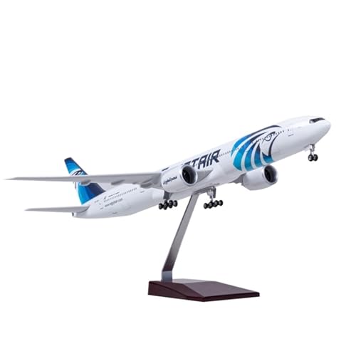 HUGGES Simulation Flugzeug Modell Legierung 47CM Für Boeing 777 Für EgyptAir Replik Feine Dekorative Ornamente Miniatur von HUGGES