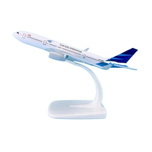 HUGGES Zinklegierungsmaterial, Simulation, 16 cm, Flugzeugmodell für Airbus A330-200 für Indonesia Eagle Airlines, Maßstab 1:368, kreative Desktop-Dekoration von HUGGES