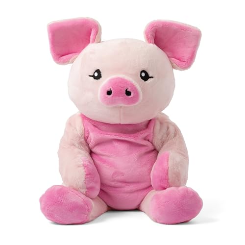 HUGIMALS Harper das Schwein Plüsch, schweres 2 kg schweres Plüschtier zum Stressabbau, geruchloses, süßes Stofftier, Kuscheltier für Kinder, Jugendliche und Erwachsene, selbstpflegender Angstbär von HUGIMALS