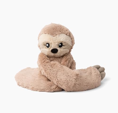 HUGIMALS Hugarounds Sawyer The Faultier 1,1 kg mikrowellengeeigneter Plüsch-Nacken- und Schulterwickel | beruhigende, beruhigende Umarmungen für Selbstpflege und Entspannung | geruchlos für Kinder ab von HUGIMALS