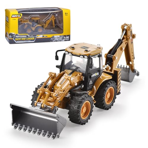 HUGMIE 1:50 Bagger Spielzeug,Traktor Digger,Baustellenfahrzeuge Kinder,Bulldozer Spielzeug ab 8 Jahre, 2-in-1 Bagger Weihnachten Geburtstag Geschenk Junge HUGMIE 1:50 Bagger Spielzeug,Traktor Digger,Baustellenfahrzeuge Kinder,Bulldozer Spielzeug ab 8 Jahre, 2-in-1 Bagger Weihnachten Geburtstag Geschenk Junge von HUGMIE