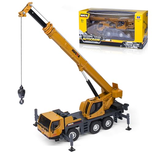 HUGMIE 1:50 Kran Spielzeug, Abschleppwagen Metall/Kunststoff, LKW Spielzeug Kran mit Ausfahrbarer Langer Ausleger Seilwinde und Gummirädern Geschenk für Jungen und Mädchen HUGMIE 1:50 Kran Spielzeug, Abschleppwagen Metall/Kunststoff, LKW Spielzeug Kran mit Ausfahrbarer Langer Ausleger Seilwinde und Gummirädern Geschenk für Jungen und Mädchen von HUGMIE