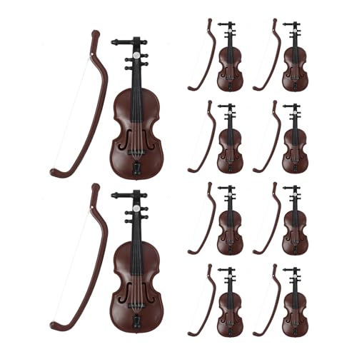 HUIANER Miniatur Violine Winzige Violine Mini Musikinstrument Puppenhaus Violine Modell Puppenhaus Möbel Handwerk Ornament für Puppenhaus Feengarten HUIANER Miniatur Violine Winzige Violine Mini Musikinstrument Puppenhaus Violine Modell Puppenhaus Möbel Handwerk Ornament für Puppenhaus Feengarten von HUIANER