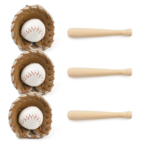 HUIANER Miniaturen Baseballschläger 9pcs Puppenhaus Zubehör Sport Mini Fledermaus Handschuh Ball Set Mini Puppenhaus Küche Feengarten Kuchen Topper Dekoration HUIANER Miniaturen Baseballschläger 9pcs Puppenhaus Zubehör Sport Mini Fledermaus Handschuh Ball Set Mini Puppenhaus Küche Feengarten Kuchen Topper Dekoration von HUIANER