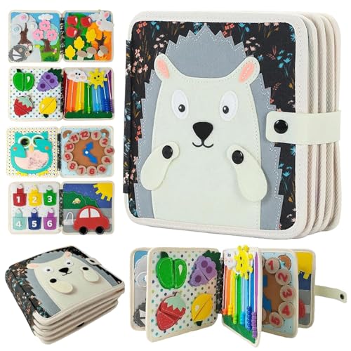 Activity Book,Generisch Filzbuch Kinder ab 3 Jahr,Filzbuch Montessori ab 3 Jahre,Busy Board Montessori Spielzeug,Baby Sensorik Montessori Spielzeug ab 3 4 Jahre Lernspielzeug Activity Book,Generisch Filzbuch Kinder ab 3 Jahr,Filzbuch Montessori ab 3 Jahre,Busy Board Montessori Spielzeug,Baby Sensorik Montessori Spielzeug ab 3 4 Jahre Lernspielzeug von HUIKUANGEU