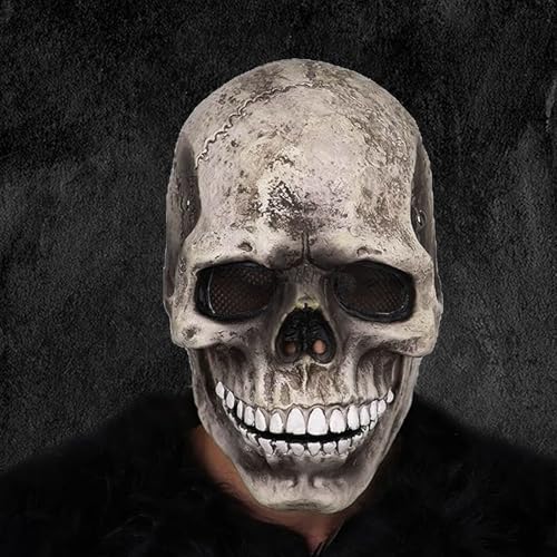 HUIKUANGEU Halloween Maske Totenkopf Maske,Gruselige Vollkopf 3D Skelett Maske,Biochemische Skelettmaske mit Beweglichem Kiefer,Realistische Halloween Totenkopfmaske,für Cosplay Halloween Party HUIKUANGEU Halloween Maske Totenkopf Maske,Gruselige Vollkopf 3D Skelett Maske,Biochemische Skelettmaske mit Beweglichem Kiefer,Realistische Halloween Totenkopfmaske,für Cosplay Halloween Party von HUIKUANGEU