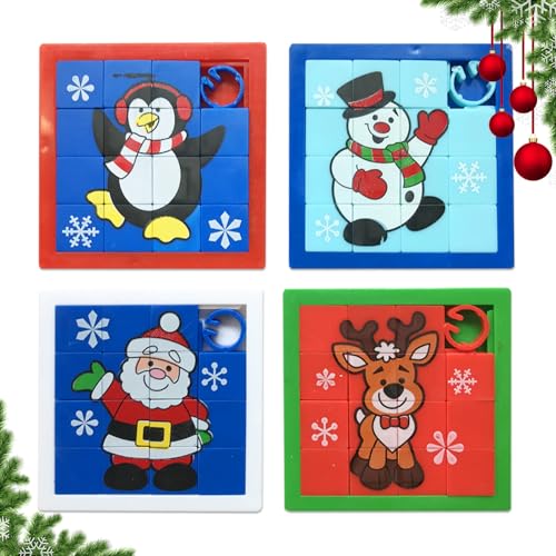 Schiebepuzzle Kinder,4 Stück Schiebepuzzle,Adventskalender Füllung Kinder,Schiebe Puzzle als Kleinigkeiten für Adventskalender,Weihnachten Schiebe Puzzle,Weihnachtsmann,Schneemann,Elch und Pinguin Schiebepuzzle Kinder,4 Stück Schiebepuzzle,Adventskalender Füllung Kinder,Schiebe Puzzle als Kleinigkeiten für Adventskalender,Weihnachten Schiebe Puzzle,Weihnachtsmann,Schneemann,Elch und Pinguin von HUIKUANGEU