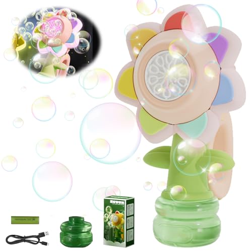 Seifenblasenmaschine,Seifenblasenspielzeug Kinder,Blumen Seifenblasenstab,Sonnenblumen Seifenblasenmaschine,Seven Color Bubble Machine,für Indoor Outdoor Geburtstag Party Seifenblasenmaschine,Seifenblasenspielzeug Kinder,Blumen Seifenblasenstab,Sonnenblumen Seifenblasenmaschine,Seven Color Bubble Machine,für Indoor Outdoor Geburtstag Party von HUIKUANGEU