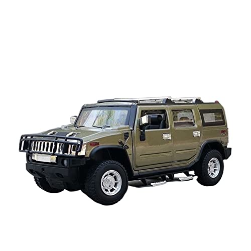 Für Desktop-Dekoration, Legierung, Auto-Modell, Druckguss, Metall, Auto-Modell 1:24, für Hummer H2, Sammlerstück, Ornamente (grün) von HUIPENPP