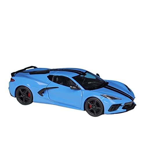 HUIPENPP Dekoration, Legierung, Auto-Modell, Druckguss, Metall, Modell 1:24 für Corvette Stingray Coupe 2020 (blau) von HUIPENPP