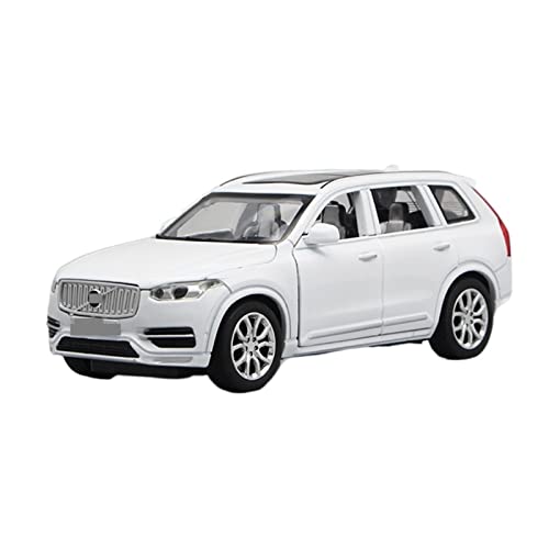 HUIPENPP Dekoration Druckguss-Metall-Auto-Modell 6 zu öffnende Türen, Maßstab 1:32, für Volvo XC90 (weiß) von HUIPENPP