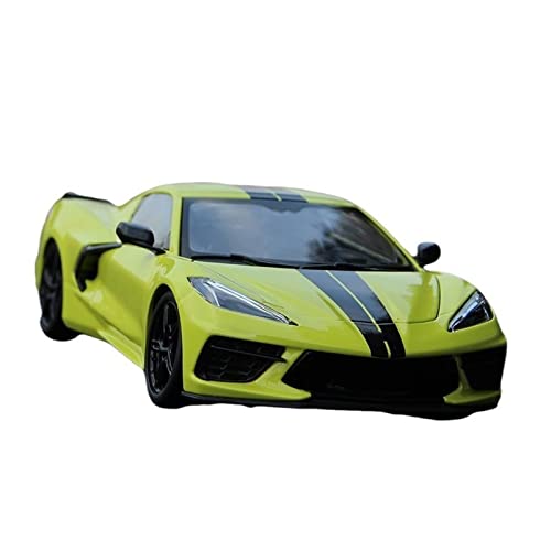HUIPENPP Dekoration Legierung Auto Metall Modellauto 1:24 für Corvette Stingray Coupe C8 (gelb) von HUIPENPP