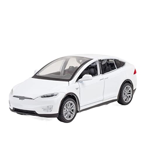 HUIPENPP Dekoration Legierung Auto Modell Druckguss Fahrzeuge 1:32 für Tesla Model X Modell S (weiß) von HUIPENPP