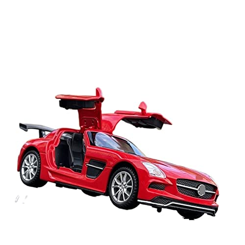 HUIPENPP Dekoration Legierung Auto Modell Druckguss Metall Fahrzeuge 1:32 für Benz SLS (rot) von HUIPENPP