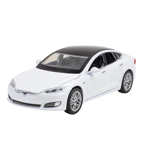 HUIPENPP Dekoration Legierung Auto Modell Druckguss Metall Modell Maßstab 1:32 für Tesla Model S (weiß) von HUIPENPP