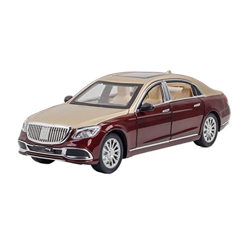 HUIPENPP Dekoration Metall Modellauto Legierung Druckguss Auto 1:24 Für Maybach GLS 600 (Burgundy) von HUIPENPP