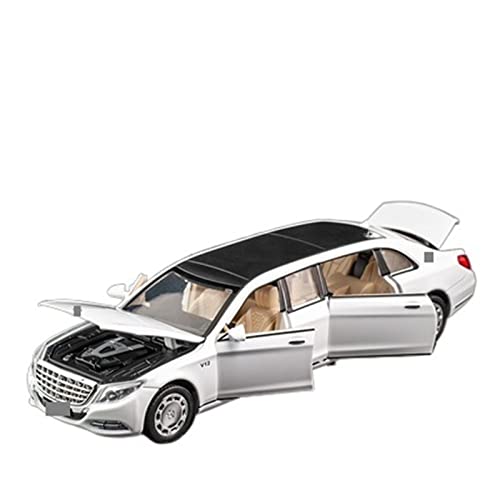 HUIPENPP Dekoration Metalllegierung Auto Modell Druckguss Fahrzeuge 1:32 für Maybach S650 (weiß) von HUIPENPP