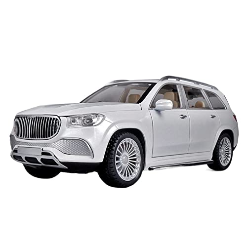 HUIPENPP Modellauto Druckguss 6 Türen im Maßstab 1:24 für Maybach GLS 600 Dekoration (Weiß) von HUIPENPP
