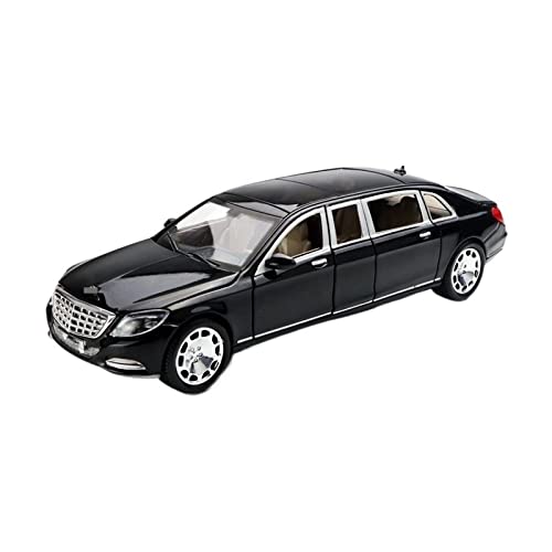 HUIPENPP Modellauto aus Legierung, Druckguss, 6 offene Türen, Maßstab 1:24, für Maybach S600 Dekoration (Schwarz) von HUIPENPP