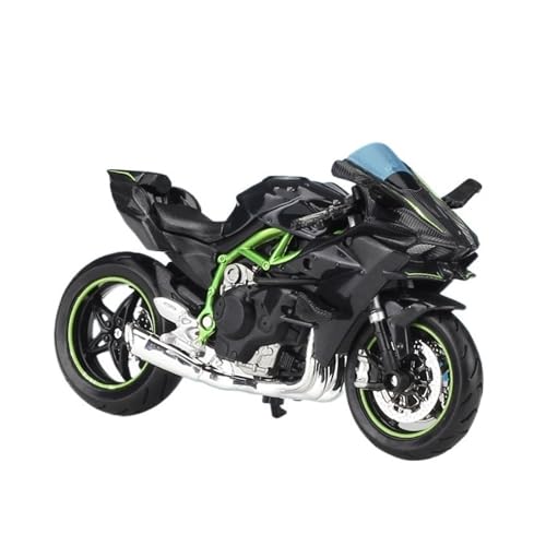 HUIPENPP Sammlungsdisplay Statische Druckguss-Fahrzeuge Motorrad Modell Maßstab 1:18 Für H2 R Für Desktop-Dekoration von HUIPENPP