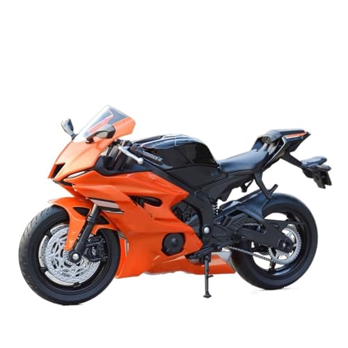 HUIPENPP Schreibtischdekoration DieCast-Motorradmodell 1:12 Für Yamaha YZF-R6 Sammlungsdisplay(Orange) von HUIPENPP