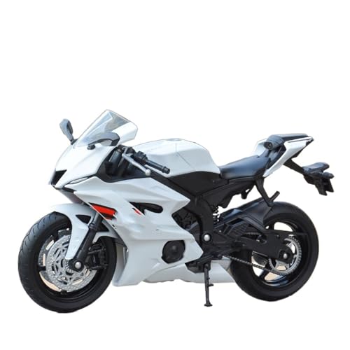 HUIPENPP Schreibtischdekoration DieCast-Motorradmodell 1:12 Für Yamaha YZF-R6 Sammlungsdisplay(White) von HUIPENPP