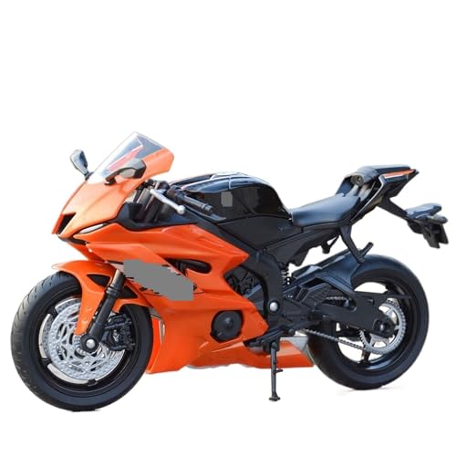 HUIPENPP Schreibtischdekoration DieCast-Motorradmodell Für Yamaha YZF-R6 2020 1:12 Sammlungsdisplay(Orange) von HUIPENPP