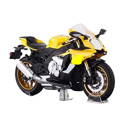 HUIPENPP Schreibtischdekoration Druckguss-Motorrad-Legierungsmodell Für Yamaha YZF-R1 1:12 Sammlungsdisplay(Yellow) von HUIPENPP