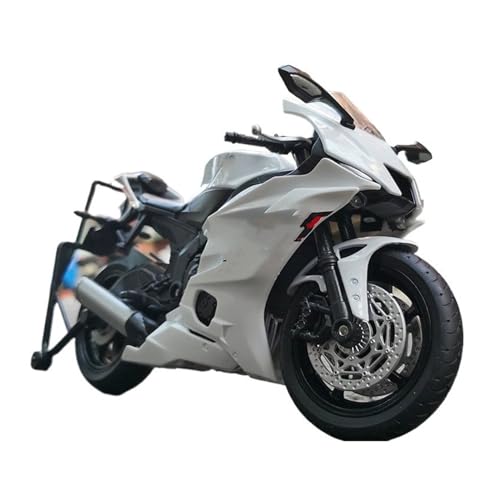 HUIPENPP Schreibtischdekoration Legierung Diecast Metall Motorrad Modell Maßstab 1:12 Für Yamaha YZF-R6 Sammlungsdisplay(White) von HUIPENPP