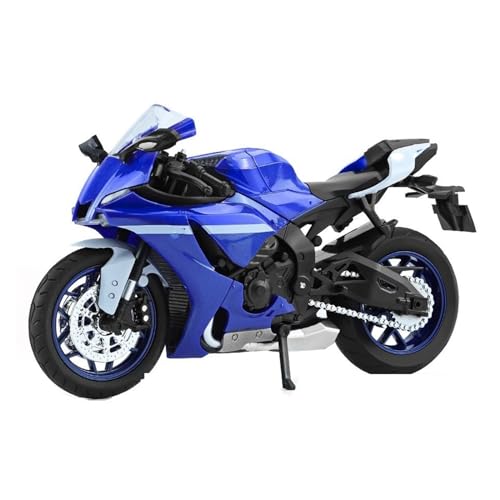 HUIPENPP Schreibtischdekoration Legierung Diecast Motorrad Modell Maßstab 1:12 Für Yamaha YZF-R1 YZFR1 Sammlungsdisplay(Blue) von HUIPENPP