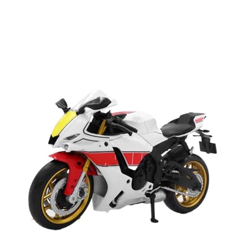 HUIPENPP Schreibtischdekoration Legierung Druckguss Motorrad Modell Maßstab 1:12 Für Yamaha YZF-R1M Sammlungsdisplay(White) von HUIPENPP