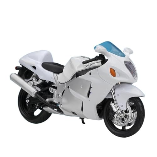 HUIPENPP Schreibtischdekoration Legierung Motorrad Druckguss Modell Maßstab 1:12 Für Suzuki GSX-1300R Sammlungsdisplay(White) von HUIPENPP
