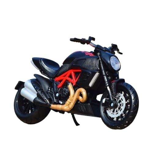 HUIPENPP Schreibtischdekoration Legierung Motorrad Modell Diecast Metall Motorrad Modell Maßstab 1:18 Für Ducati Diavel Sammlungsdisplay(Black) von HUIPENPP