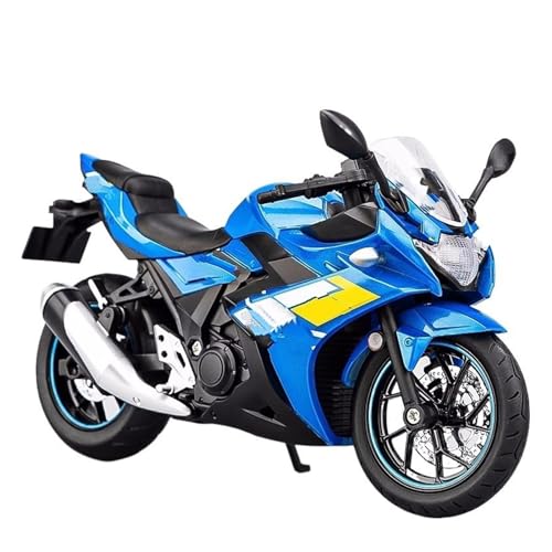 HUIPENPP Schreibtischdekoration Legierung Motorrad Modell Druckguss Modell Maßstab 1:12 Für Suzuki GSX250R Sammlungsdisplay(Blue) von HUIPENPP
