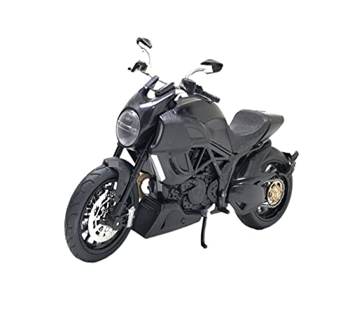 HUIPENPP Schreibtischdekoration Legierungsdruckguss-Motorradmodell 1:12 Für Ducati Diavel Carbon Sammlungsdisplay(Black) von HUIPENPP