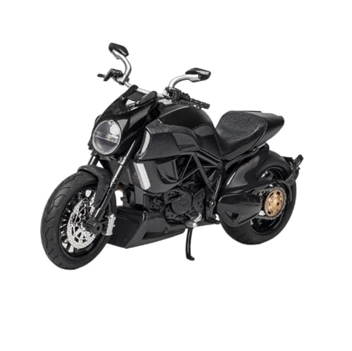 HUIPENPP Schreibtischdekoration Motorradmodell Aus Druckgusslegierung Im Maßstab 1:12 Für Ducati Diavel Sammlungsdisplay(Black) von HUIPENPP