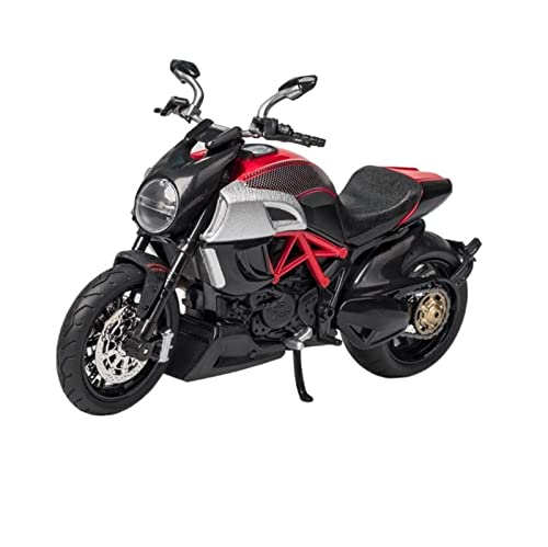 HUIPENPP Schreibtischdekoration Motorradmodell Aus Druckgusslegierung Im Maßstab 1:12 Für Ducati Diavel Sammlungsdisplay(Red) von HUIPENPP