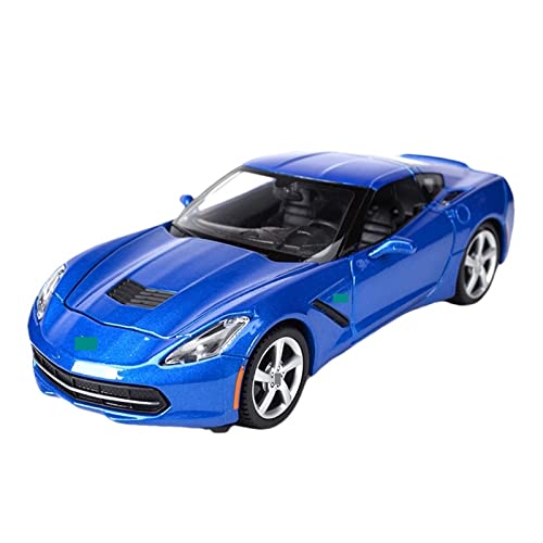 HUIPENPP Statisches Druckgussmodell im Maßstab 1:24 für Corvette Stingray 2014 Dekoration (blau) von HUIPENPP
