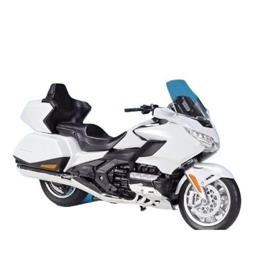 HUIPENPP Zur Schreibtischdekoration Legierung Motorrad Diecast Modell Metall Motorrad Modell Maßstab 1:12 Für Honda Gold Wing Sammlungsanzeige(White) von HUIPENPP