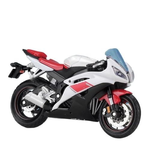 HUIPENPP Zur Schreibtischdekoration Legierungsdruckguss-Motorradmodell Im Maßstab 1:18 Für YZF-R6 Sammlungsanzeige(White) von HUIPENPP