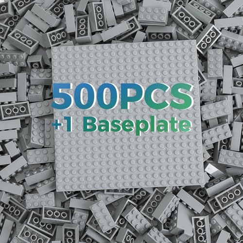 500 Bricks 2x4 Classic Bricks, Compatible with Lego top Brands, MOC Enthusiasts, Colours: Light Grey 500 Bricks 2x4 Classic Bricks, Compatible with Lego top Brands, MOC Enthusiasts, Colours: Light Grey von HUIZDQ