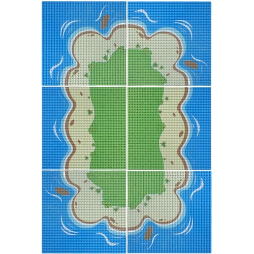 HUIZDQ 25 x 25 cm, Base Plates, 100% Compatible with Different Building Blocks, 4 Curved/2 Straight Ones HUIZDQ 25 x 25 cm, Base Plates, 100% Compatible with Different Building Blocks, 4 Curved/2 Straight Ones von HUIZDQ